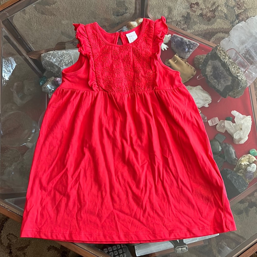 H&M little soft red toddler dress 2-3 years